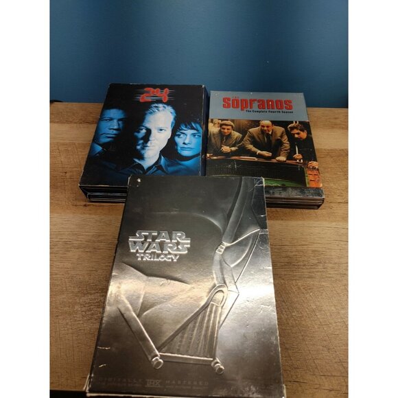 LOT 3‎ DVD SEASON (24, SOPRANOS, STARWARS TRILOGY) TESTED - Picture 1 of 2